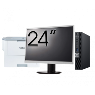 Pachet Calculator Second Hand DELL OptiPlex 7060 Mini PC, Intel Core i3-8100T 3.10GHz, 8GB DDR4, 256GB SSD + Monitor 24 Inch