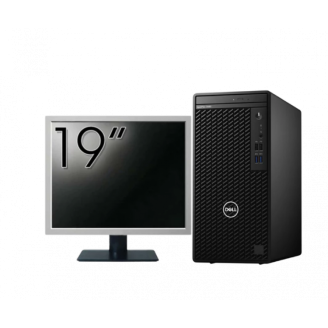 Pachet Calculator Second Hand DELL OptiPlex 3080 Tower, Intel Core i5-10500 3.10 - 4.50GHz, 8GB DDR4, 256GB SSD + Monitor 19 Inch