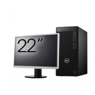 Pachet Calculator Second Hand DELL OptiPlex 3080 Tower, Intel Core i5-10500 3.10 - 4.50GHz, 8GB DDR4, 256GB SSD + Monitor 22 Inch