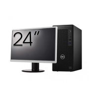 Pachet Calculator Second Hand DELL OptiPlex 3080 Tower, Intel Core i5-10500 3.10 - 4.50GHz, 8GB DDR4, 256GB SSD + Monitor 24 Inch