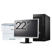 Pachet Calculator Second Hand DELL OptiPlex 3080 Tower, Intel Core i5-10500 3.10 - 4.50GHz, 8GB DDR4, 256GB SSD + Monitor 22 Inch + Imprimanta Brother HL-L6300DW