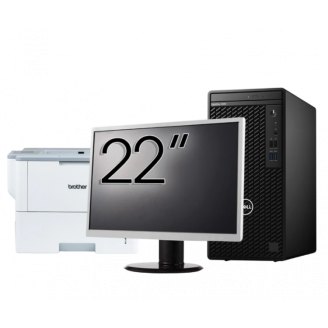 Pachet Calculator Second Hand DELL OptiPlex 3080 Tower, Intel Core i5-10500 3.10 - 4.50GHz, 8GB DDR4, 256GB SSD + Monitor 22 Inch + Imprimanta Brother HL-L6300DW
