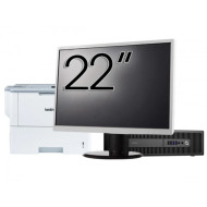Pachet Calculator Second Hand HP ProDesk 600 G2 SFF, Intel Core i7-6700 3.40GHz, 8GB DDR4, 256GB SSD + Monitor 22"  & Imprimanta Brother HL-L6300DW