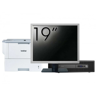 Pachet Calculator Second Hand HP ProDesk 600 G2 SFF, Intel Core i7-6700 3.40GHz, 8GB DDR4, 256GB SSD + Monitor 19" & Imprimanta Brother HL-L6300DW