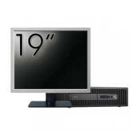 Pachet Calculator Second Hand HP Prodesk 600 G2 SFF, Intel Core i3-6100 3.70GHz, 8GB DDR4, 240GB SSD + Monitor 19"