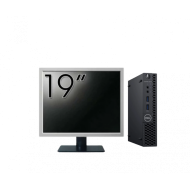 Pachet Calculator Second Hand DELL OptiPlex 3070 Mini, Intel Core i3-9100T 3.10 - 3.70GHz, 8GB DDR4, 256GB SSD + Monitor 19 Inch