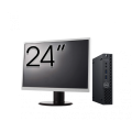 Pachet Calculator Second Hand DELL OptiPlex 3070 Mini, Intel Core i3-9100T 3.10 - 3.70GHz, 8GB DDR4, 256GB SSD + Monitor 24 Inch