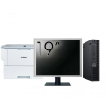 Pachet Calculator Second Hand DELL OptiPlex 3070 Mini, Intel Core i3-9100T 3.10 - 3.70GHz, 8GB DDR4, 256GB SSD + Monitor 19 Inch + Imprimanta Brother HL-L6300DW