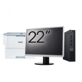 Pachet Calculator Second Hand DELL OptiPlex 3070 Mini, Intel Core i3-9100T 3.10 - 3.70GHz, 8GB DDR4, 256GB SSD + Monitor 22 Inch + Imprimanta Brother HL-L6300DW