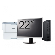 Pachet Calculator Second Hand DELL OptiPlex 3070 Mini, Intel Core i3-9100T 3.10 - 3.70GHz, 8GB DDR4, 256GB SSD + Monitor 22 Inch + Imprimanta Brother HL-L6300DW
