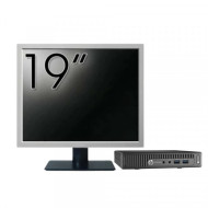 Pachet Calculator Second Hand HP Prodesk 600 G1 Mini PC, Intel Core i5-4590T 2.00 - 3.00GHz, 8GB DDR3, 128GB SSD + Monitor 19"