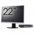 Pachet Calculator Second Hand HP Prodesk 600 G1 Mini PC, Intel Core i5-4590T 2.00 - 3.00GHz, 8GB DDR3, 128GB SSD + Monitor 22"