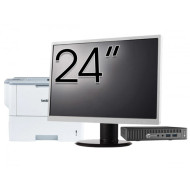 Pachet Calculator Second Hand HP Prodesk 600 G1 Mini PC, Intel Core i5-4590T 2.00 - 3.00GHz, 8GB DDR3, 128GB SSD + Monitor 24" & Imprimanta Brother HL-L6300DW