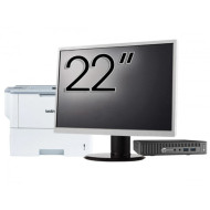 Pachet Calculator Second Hand HP Prodesk 600 G1 Mini PC, Intel Core i5-4590T 2.00 - 3.00GHz, 8GB DDR3, 128GB SSD + Monitor 22" & Imprimanta Brother HL-L6300DW