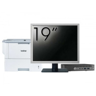 Pachet Calculator Second Hand HP Prodesk 600 G1 Mini PC, Intel Core i5-4590T 2.00 - 3.00GHz, 8GB DDR3, 128GB SSD + Monitor 19" & Imprimanta Brother HL-L6300DW