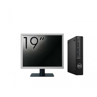 Pachet Calculator Second Hand DELL OptiPlex 3080 MiniPC, Intel Core i5-10500 3.10 - 4.50GHz, 16GB DDR4, 256GB SSD + Monitor 19 Inch
