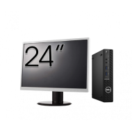 Pachet Calculator Second Hand DELL OptiPlex 3080 MiniPC, Intel Core i5-10500 3.10 - 4.50GHz, 16GB DDR4, 256GB SSD + Monitor 24 Inch