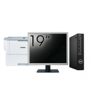 Pachet Calculator Second Hand DELL OptiPlex 3080 MiniPC, Intel Core i5-10500 3.10 - 4.50GHz, 16GB DDR4, 256GB SSD + Monitor 19 Inch + Imprimanta Brother HL-L6300DW