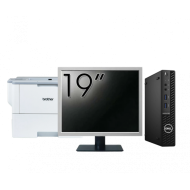 Pachet Calculator Second Hand DELL OptiPlex 3080 MiniPC, Intel Core i5-10500 3.10 - 4.50GHz, 16GB DDR4, 256GB SSD + Monitor 19 Inch + Imprimanta Brother HL-L6300DW