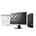 Pachet Calculator Second Hand DELL OptiPlex 3080 MiniPC, Intel Core i5-10500 3.10 - 4.50GHz, 16GB DDR4, 256GB SSD + Monitor 22 Inch + Imprimanta Brother HL-L6300DW