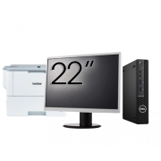 Pachet Calculator Second Hand DELL OptiPlex 3080 MiniPC, Intel Core i5-10500 3.10 - 4.50GHz, 16GB DDR4, 256GB SSD + Monitor 22 Inch + Imprimanta Brother HL-L6300DW