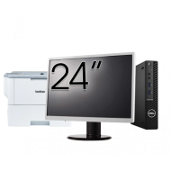 Pachet Calculator Second Hand DELL OptiPlex 3080 MiniPC, Intel Core i5-10500 3.10 - 4.50GHz, 16GB DDR4, 256GB SSD + Monitor 24 Inch + Imprimanta Brother HL-L6300DW