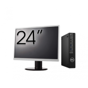 Pachet Calculator Second Hand DELL OptiPlex 3080 MiniPC, Intel Core i5-10500 3.10 - 4.50GHz, 8GB DDR4, 256GB SSD + Monitor 24 Inch
