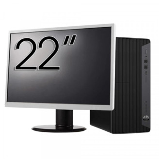 Pachet Calculator Second Hand HP EliteDesk 800 G6 Tower, Intel Core i5-10400F 2.90 - 4.30GHz, 16GB DDR4, Placa Video AMD Radeon R7 430 2GB, 256GB SSD + Monitor 22"