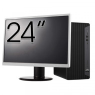 Pachet Calculator Second Hand HP EliteDesk 800 G6 Tower, Intel Core i5-10400F 2.90 - 4.30GHz, 16GB DDR4, Placa Video AMD Radeon R7 430 2GB, 256GB SSD + Monitor 24"