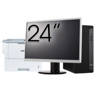 Pachet Calculator Second Hand HP EliteDesk 800 G6 Tower, Intel Core i5-10400F 2.90 - 4.30GHz, 16GB DDR4, Placa Video AMD Radeon R7 430 2GB, 256GB SSD + Monitor 24" & Imprimanta Brother HL-L6300DW