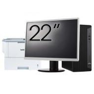 Pachet Calculator Second Hand HP EliteDesk 800 G6 Tower, Intel Core i5-10400F 2.90 - 4.30GHz, 16GB DDR4, Placa Video AMD Radeon R7 430 2GB, 256GB SSD + Monitor 22" & Imprimanta Brother HL-L6300DW