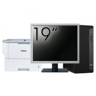 Pachet Calculator Second Hand HP EliteDesk 800 G6 Tower, Intel Core i5-10400F 2.90 - 4.30GHz, 16GB DDR4, Placa Video AMD Radeon R7 430 2GB, 256GB SSD + Monitor 19" & Imprimanta Brother HL-L6300DW