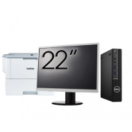 Pachet Calculator Second Hand DELL OptiPlex 3080 MiniPC, Intel Core i5-10500 3.10 - 4.50GHz, 8GB DDR4, 256GB SSD + Monitor 22 Inch + Imprimanta Brother HL-L6300DW