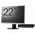 Pachet Calculator Second Hand HP EliteDesk 800 G6 Mini PC, Intel Core i5-10500T 2.30 - 3.80GHz, 8GB DDR4, 256GB SSD + Monitor 22"