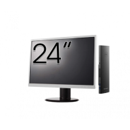 Pachet Calculator Second Hand DELL OptiPlex 3090 Mini UFF, Intel Core i5-1145G7 2.60 - 4.40GHz, 8GB DDR4, 256GB SSD, Intel Iris Xe Graphics + Monitor 24 Inch
