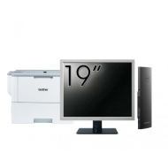 Pachet Calculator Second Hand DELL OptiPlex 3090 Mini UFF, Intel Core i5-1145G7 2.60 - 4.40GHz, 8GB DDR4, 256GB SSD, Intel Iris Xe Graphics + Monitor 19 Inch + Imprimanta Brother HL-L6300DW