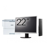Pachet Calculator Second Hand DELL OptiPlex 3090 Mini UFF, Intel Core i5-1145G7 2.60 - 4.40GHz, 8GB DDR4, 256GB SSD, Intel Iris Xe Graphics + Monitor 22 Inch + Imprimanta Brother HL-L6300DW