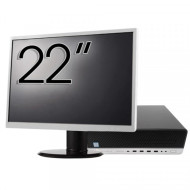 Pachet Calculator Second Hand HP EliteDesk 800 G5 SFF, Intel Core i5-9500 3.00 - 4.40GHz, 16GB DDR4, 512GB SSD + Monitor 22"