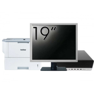Pachet Calculator Second Hand HP EliteDesk 800 G5 SFF, Intel Core i5-9500 3.00 - 4.40GHz, 16GB DDR4, 512GB SSD + Monitor 19" & Imprimanta Brother HL-L6300DW