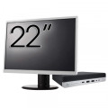 Pachet Calculator Second Hand HP EliteDesk 800 G5 Mini PC, Intel Core i5-9500T 2.20 - 3.70GHz, 8GB DDR4, 256GB SSD + Monitor 22"