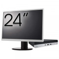 Pachet Calculator Second Hand HP EliteDesk 800 G5 Mini PC, Intel Core i5-9500T 2.20 - 3.70GHz, 8GB DDR4, 256GB SSD + Monitor 24"