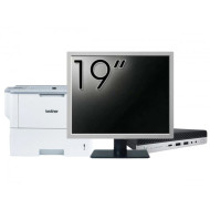 Pachet Calculator Second Hand HP EliteDesk 800 G5 Mini PC, Intel Core i5-9500T 2.20 - 3.70GHz, 8GB DDR4, 256GB SSD + Monitor 19" & Imprimanta Brother HL-L6300DW