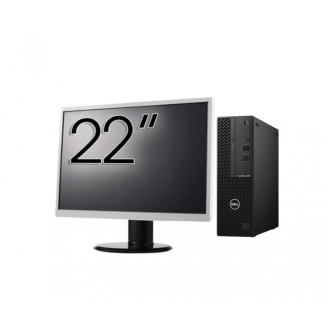 Pachet Calculator Second Hand DELL OptiPlex 3080 SFF, Intel Core i3-10105 3.70 - 4.40GHz, 8GB DDR4, 256GB SSD + Monitor 22 Inch