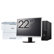 Pachet Calculator Second Hand DELL OptiPlex 3080 SFF, Intel Core i3-10105 3.70 - 4.40GHz, 8GB DDR4, 256GB SSD + Monitor 22 Inch + Imprimanta Brother HL-L6300DW