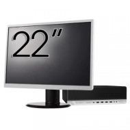 Pachet Calculator Second Hand HP ProDesk 800 G4 SFF, Intel Core i5-8500 3.00 - 4.10GHz, 8GB DDR4, 256GB SSD + Monitor 22"