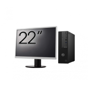 Pachet Calculator Second Hand DELL OptiPlex 3080 SFF, Intel Core i5-10500 3.10 - 4.50GHz, 8GB DDR4, 256GB SSD + Monitor 22 Inch
