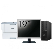 Pachet Calculator Second Hand DELL OptiPlex 3080 SFF, Intel Core i5-10500 3.10 - 4.50GHz, 16GB DDR4, 512GB SSD + Monitor 19 Inch + Imprimanta Brother HL-L6300DW