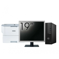 Pachet Calculator Second Hand DELL OptiPlex 3080 SFF, Intel Core i5-10500 3.10 - 4.50GHz, 16GB DDR4, 512GB SSD + Monitor 19 Inch + Imprimanta Brother HL-L6300DW