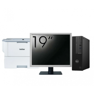 Pachet Calculator Second Hand DELL OptiPlex 3080 SFF, Intel Core i5-10500 3.10 - 4.50GHz, 16GB DDR4, 512GB SSD + Monitor 19 Inch + Imprimanta Brother HL-L6300DW
