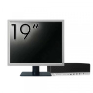Pachet Calculator Second Hand HP ProDesk 800 G3 SFF, Intel Core i5-7500 3.40 - 3.80GHz, 16GB DDR4, 500GB SSD + 1TB HDD, DVD-ROM + Monitor 19"